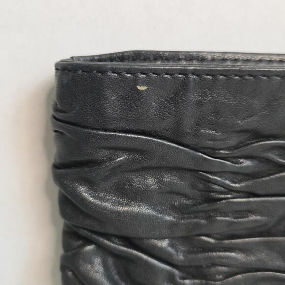 MICHAEL KORS BLACK LEATHER WEBSTER WRISTLET BAG - No Strap - Picture 3 of 14